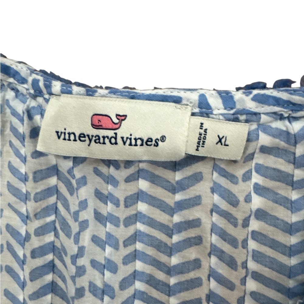 Vineyard Vines Women’s Blue & White Tank Top Style Blouse‎ Thin Loose Fitting - Picture 2 of 8